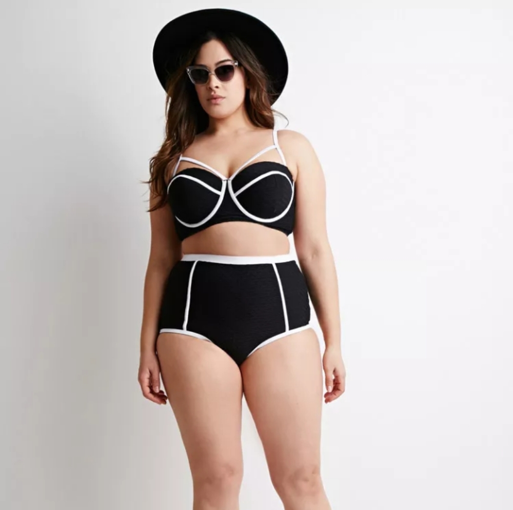 Black and white Forever 21 + bikini TOP ON…